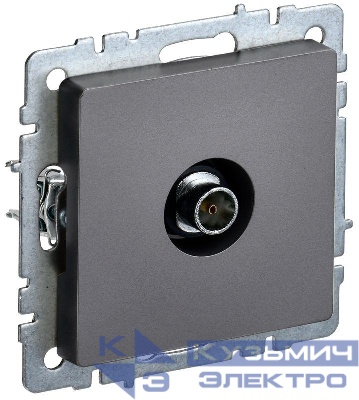 Розетка телевизионная оконечная TV СП Brite РТВ11-0-БрС механизм сталь IEK BR-A10-O-K46