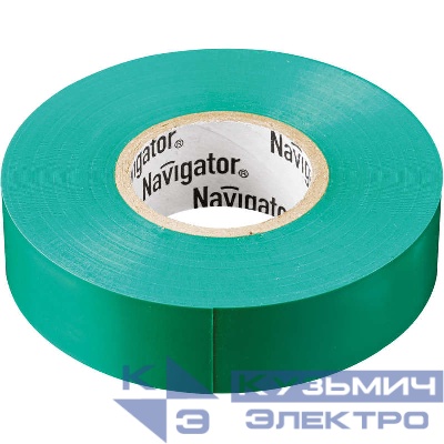 Изолента ПВХ 19мм (рул.20м) зел. NIT-A19-20/G Navigator 71113