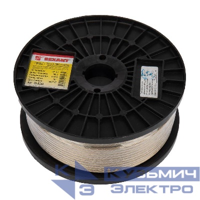 Трос стальной в ПВХ изоляции d4.0мм (уп.100м) Rexant 09-5240