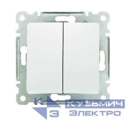 Выключатель 2-кл. СП Lillium IP20 механизм бел. Makel 30001003
