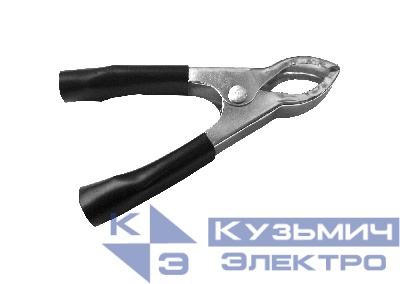 Зажим "крокодил", 30A, черный, L=73±5мм, NETKO Optima