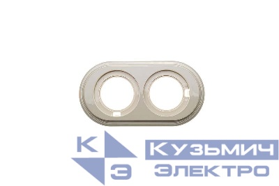 Рамка 2-м Лизетта ретро ABS-пластик сл. кость Bironi BF1-620-211