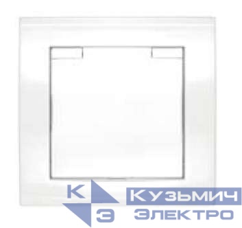 Розетка 1-м СП Бриллиант 16А IP20 с заземл. с крышкой бел. UNIVersal 7947649