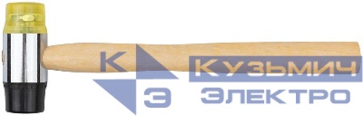 Молоток-киянка сборочный 35мм деревянная ручка; пластик. FIT 45535