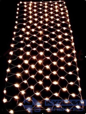Гирлянда сеть 1.5х1м NTLD144-WW-E-F 10% мигающих LED уличная IP44 тепл. бел. SHLights 4690601034762