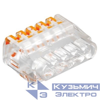 Клемма универсальная пружинная 5х2.5кв.мм 61 525 FL с зажимом прозр. (222-415) OBO 2054458