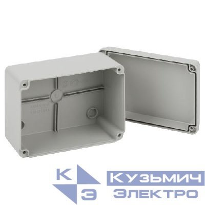 Коробка распаячная ОП 150х110х85мм приборная подъездная на винтах с гладкими стенками IP55 KORvp Эра Б0058943
