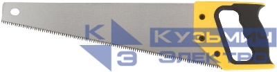 Ножовка по дереву средний каленый зуб 7 ТPI 3D заточка пласт.прорезиненная ручка Профи 400мм FIT 40440