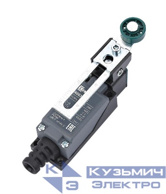 Выключатель концевой 1НО1НЗ ролик. рычаг регулир. длины из термопласта метал. DEKraft 34003DEK