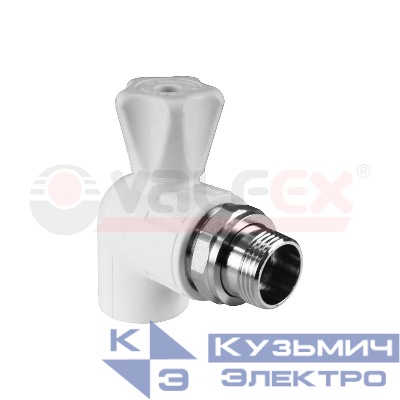 Кран шаровой для радиатора угловой 25х1/2дюйм (40/10) VALFEX 10148125