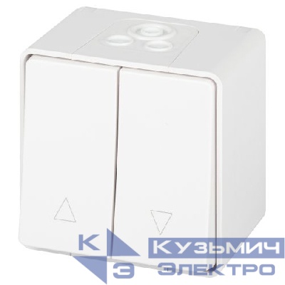 Переключатель Эксперт 11-1508-01 для жалюзи кнопочный IP55 10АХ-250В ОУ бел. Эра Б0063251