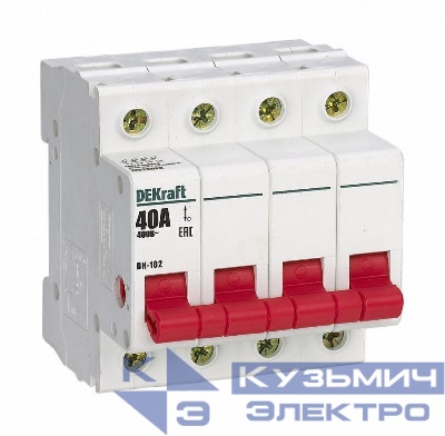 Выключатель-разъединитель 4п 40А ВН-102 DEKraft 17028DEK