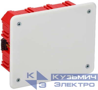 Коробка распаячная СП 120х92х45 КМ41028 для полых стен (с саморезами пластиковые лапки с крышкой) IEK UKG11-120-092-045-P