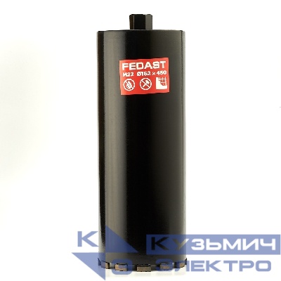 Коронка алмазная для сухого сверления 162x450 мм, M22 FEDAST