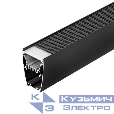 Профиль LINE-5075-U-HONEYCOMB-2000 BLACK L2000 алюм. Arlight 044885