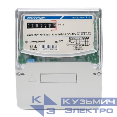 Счетчик ЦЭ6803В 1 230В 10-100А 3ф.4пр. Э Р32 F Энергомера 101003001013143
