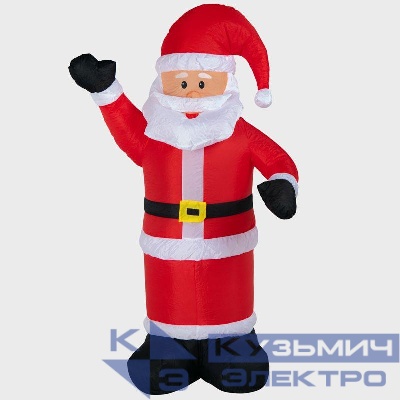 Фигура надувная 3D "Дед Мороз приветствует" 180см 5LED бел. 15Вт IP65 внутр. подсветка компрессор с адаптером 12В Neon-Night 511-114