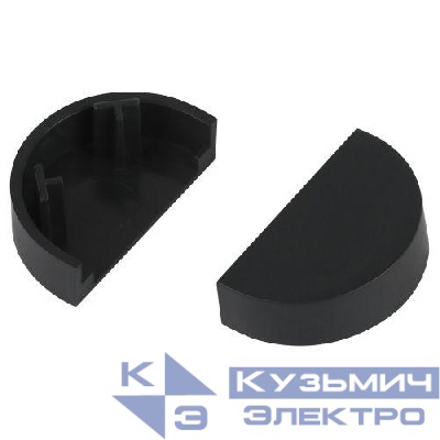 Заглушка для кабель-канала полукруглого 20х12 EC-KK-20-12-GR графит (уп.2шт) Эра Б0064903