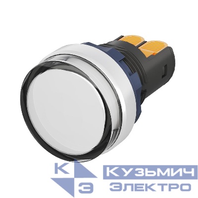 Индикатор сигнальный со встроен. диодом 9-24В зажим Plug-In алюм. бел. DKC M22L-F24WAP