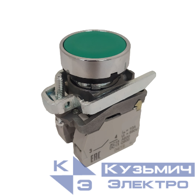 Кнопка управления КМЕ4111мС 1но+1нз цилиндр IP40 зел. КЭАЗ 271784