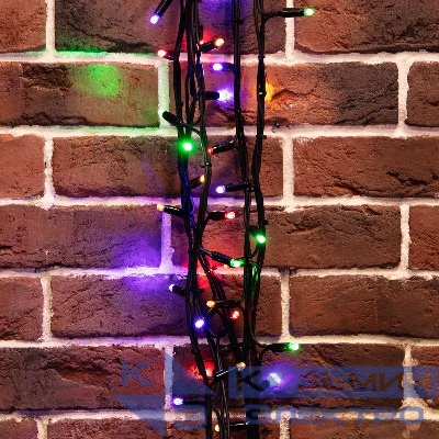 Гирлянда светодиодная управляемая"Нить" 20м 240LED мультиколор 20Вт 220-240В IP67 8 режимов провод каучук черн. (нужен контроллер 217-204) Neon-Night 303-329