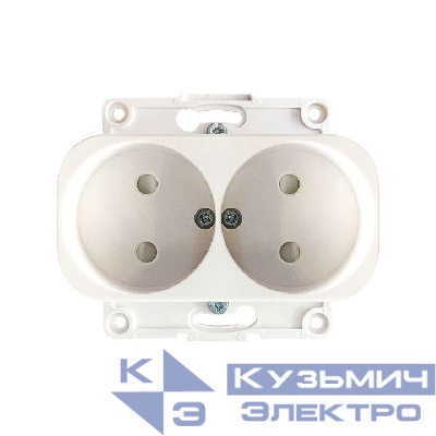 Розетка 2-м СП Стокгольм 10А IP20 без заземл. защ. шторки механизм бел. PROxima EKF EYR10-102-10
