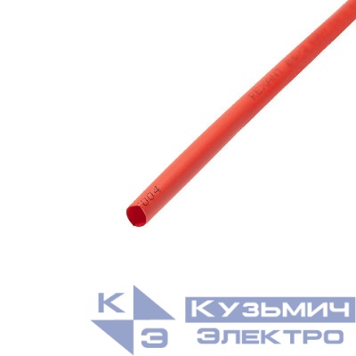 Трубка термоусадочная ТУТ нг 6.0/3.0 красн. 1м Rexant 20-6004