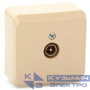 Розетка телевизионная TV 1-м ОП Этюд крем. SE TVA-002K