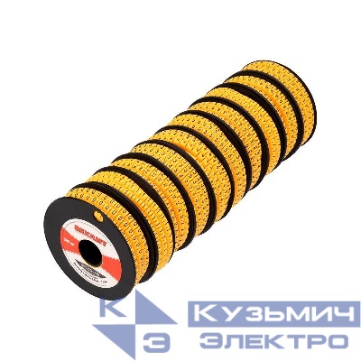 Маркер кабельный 0-9 комплект 10 роликов от 3.6 до 7.4мм REXANT 12-6061