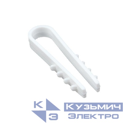 Дюбель-хомут d5-10мм для круглого кабеля бел. (уп.50шт) PROxima EKF plc-ncs50-5x10w