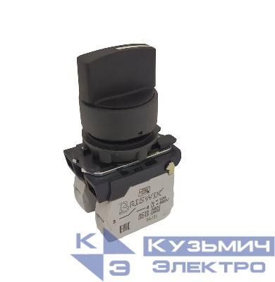 Переключатель КПЕ-2110-Р УХЛ3 1НО+НЗ 10А IP40 рукоятка на 3 положения с фиксацией d посадочного отверст. 22мм черн. ЭЛЬКОМ A8012-79689544