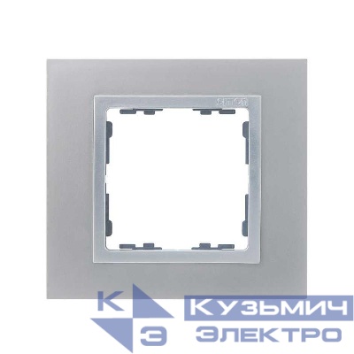 Рамка 1-м Simon82 Nature алюм./алюм. (имитация металла) Simon 82917-33