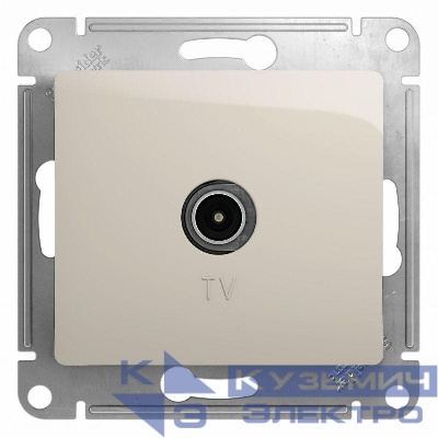 Розетка телевизионная TV Glossa коннектор механизм молочн. SE GSL000993