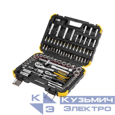 Набор инструментов 1/2 1/4 CrV 94 предмета пластик. кейс Kranz KR-66-6694