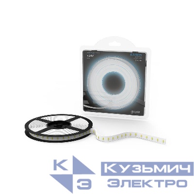 Лента светодиодная Black 2835/120-SMD 6.5Вт/м 5000К холод. бел. IP20 600лм/м 24В (блист.5м) GAUSS 312000265