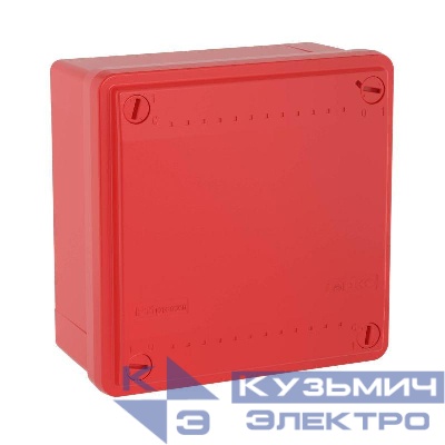 Коробка распределительная ОП 100х100х50мм IP56 гладкие стенки красн. DKC 53811
