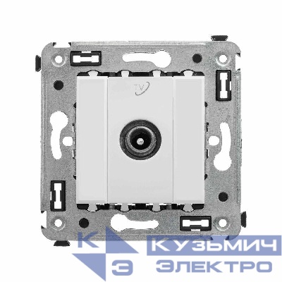 Розетка телевизионная проходная TV СП Avanti "Белое облако" DKC 4400513