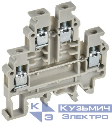 Колодка клеммная CTS-ML ARMAFIX 2 ур. 4кв.мм сер. IEK YCT13-00-2-K03-004