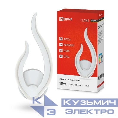 Светильник светодиодный ELEGANT FLAME 15Вт 3000-6500К 1200лм 230В STEP COLOR бел. IN HOME 4690612051437