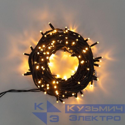 Гирлянда светодиодная управляемая"Нить" 20м 240LED тепл. бел. 20Вт IP67 провод каучук черн. (нужен контроллер 217-204) Neon-Night 303-326