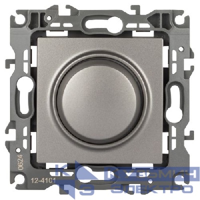 Светорегулятор поворотно-нажимной Эра12 12-4101-16 400ВА 230В титан Эра Б0065649