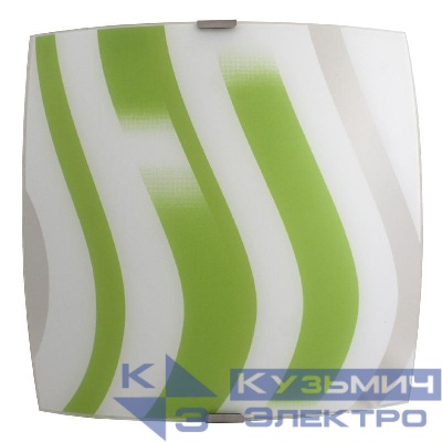 Светильник НПБ 09-60-003 М83 "Колорика Аделайн" 300х300 матов. бел./зел./клипсы штамп метал. (инд. упак.) Элетех 1005209268