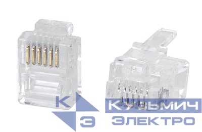 Коннектор телефонный RJ-12 6P6C Cabeus 7126c