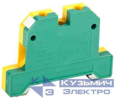 Зажим наборный ЗНИ-6PEN 6кв.мм (JXB-земля) IEK YZN20-006-K52