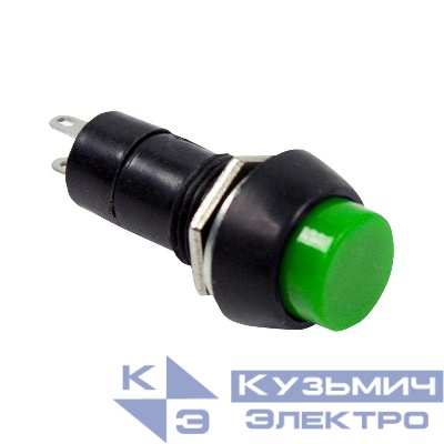 Выключатель-кнопка 250В 1А (2с) OFF-(ON) Б/Фикс зел. (PBS-11В) Rexant 36-3042
