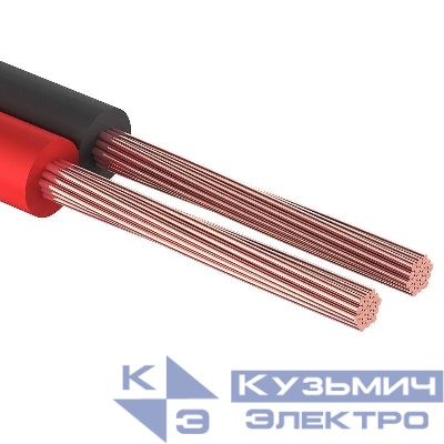 Кабель Stereo 2х0.75 красн./черн. бухта (м) PROCONNECT 01-6104-6
