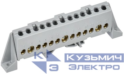 Шина L "фаза" в комб. изол. "Стойка" 8х12-13-Ср TEKFOR IEK TF-NN20-13-DP-K03