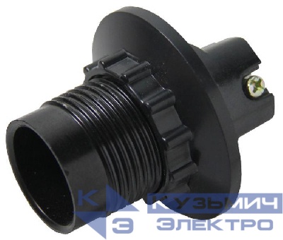Патрон карболитовый с кольцом Е14 черн. без наклейки EKF LHC-E14-r