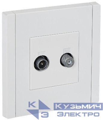 Розетка 2-м TV+SAT FORTE&PIANO FP238 бел. IEK FP-AF20-O-K01