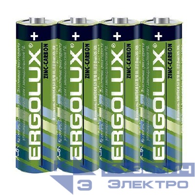 Элемент питания солевой AA/R6 1.5В R6SR4 SR4 (уп.4шт) Ergolux 12441